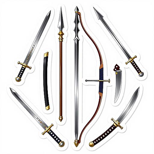 Aesthetic Weaponry Sticker Design