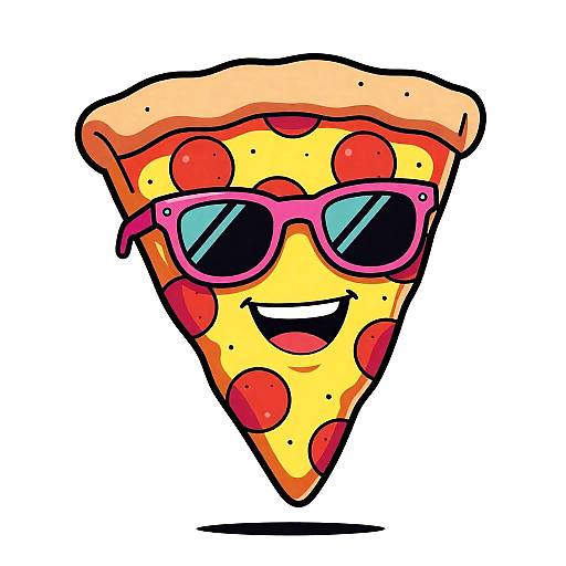 Cheeky Retro Pepperoni Pizza Slice