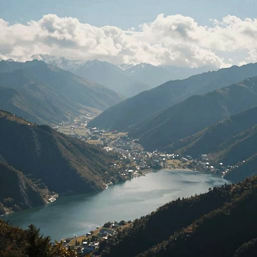Mountain Lake Valley Landscape