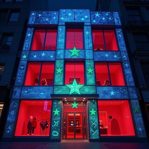Starry Inner-City Storefront