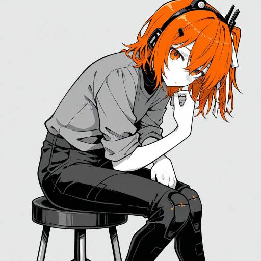 Android Girl with Mechanical Eye