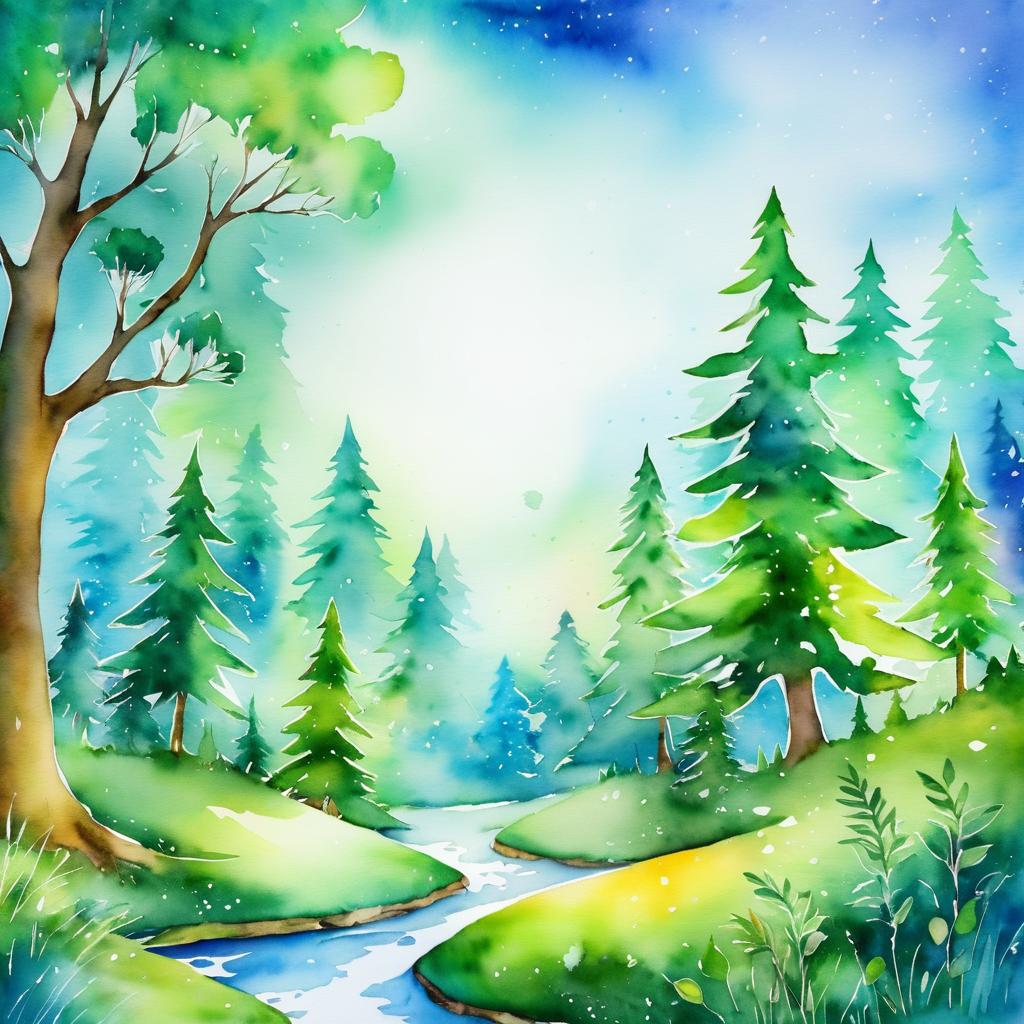 Enchanted Forest Adventure Watercolor Art