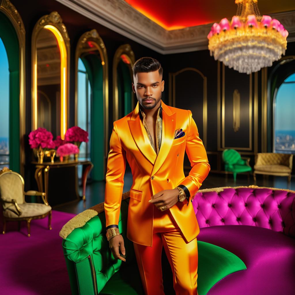 Opulent Glamour Photography of Male Model