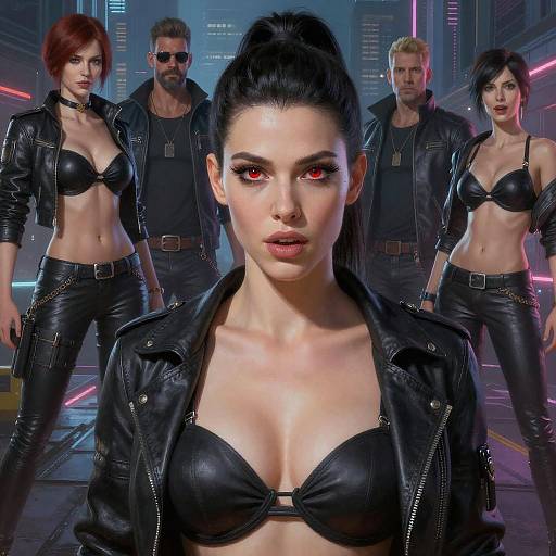 Stunning Cyberpunk Woman in 8K Detail