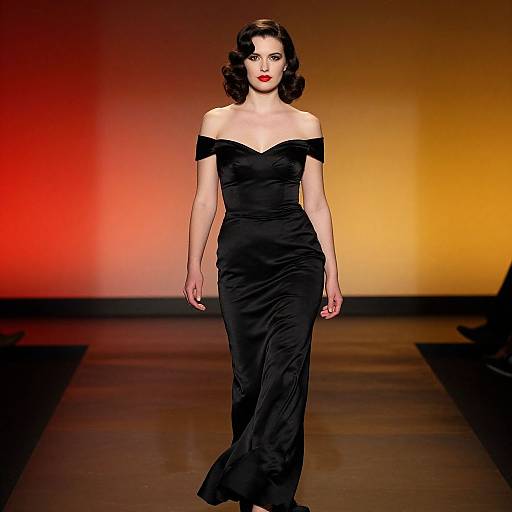 Confident Woman on Dramatic Runway