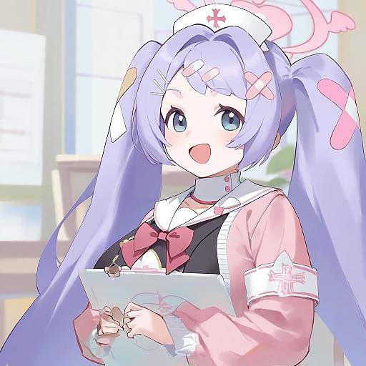 Illustration of Hanae (blue archive), blue archive in the style of Fangdan runiu