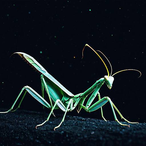 Luminescent Futuristic Mantis Surreal Fantasy