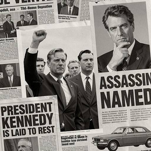 Vintage Newspaper Collage with Kennedy Headlines