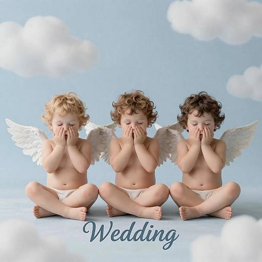 Cherubic Children in Thoughtful Pose