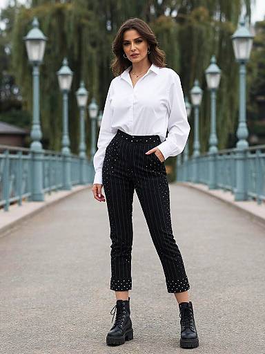 Willowy Woman on Historic Lantern Bridge