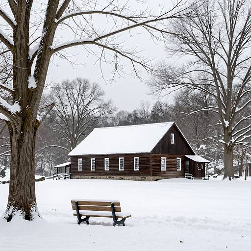 First Snowfall at Mabry Mill