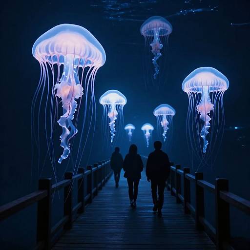 Bioluminescent Jellyfish Overwalk