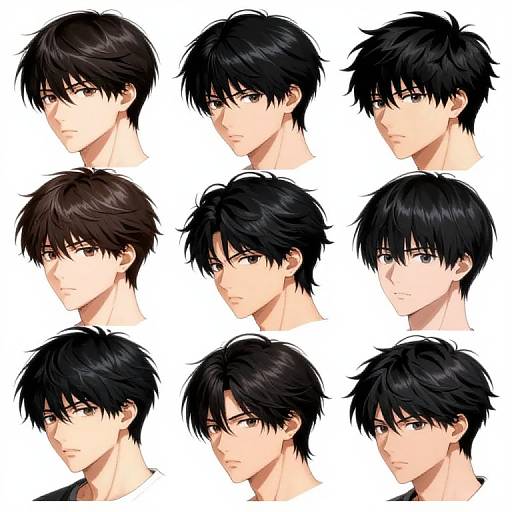 Dynamic Male Black Anime Hairstyles