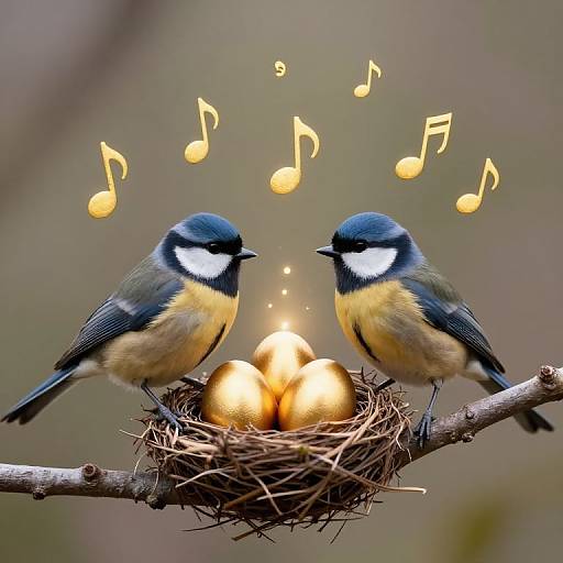 Serene Birds and Musical Golden Eggs