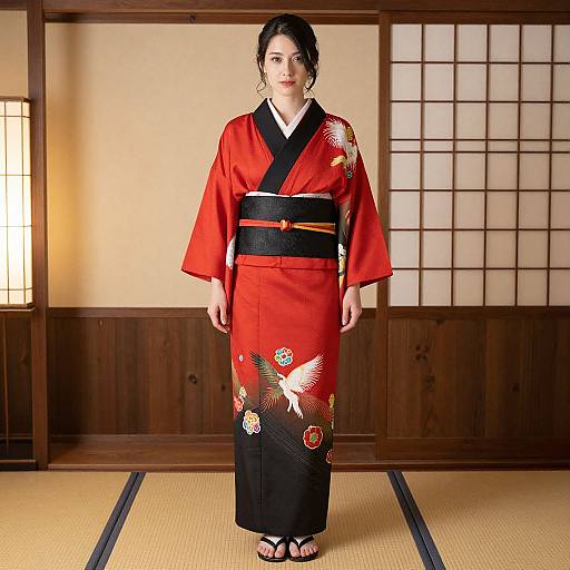 Woman in Sushi Kimono Costume