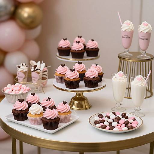 Duvalin Inspired Pink and Brown Dessert Table