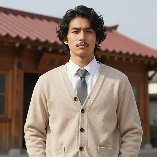 Young Man in Stylish Casual Attire