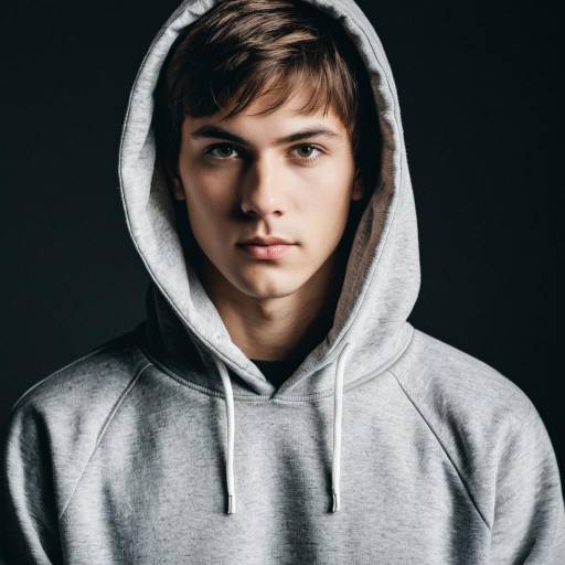 Casual Male Portrait in Hooded Sweatshirt