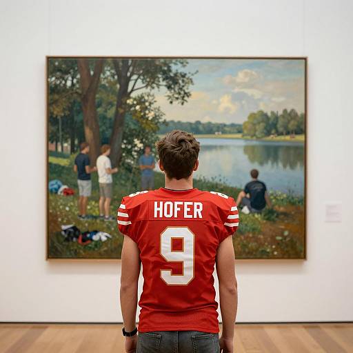 Gallery Scene with Football Jersey Display