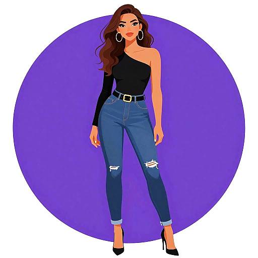Stylish Woman in Modern Outfit
