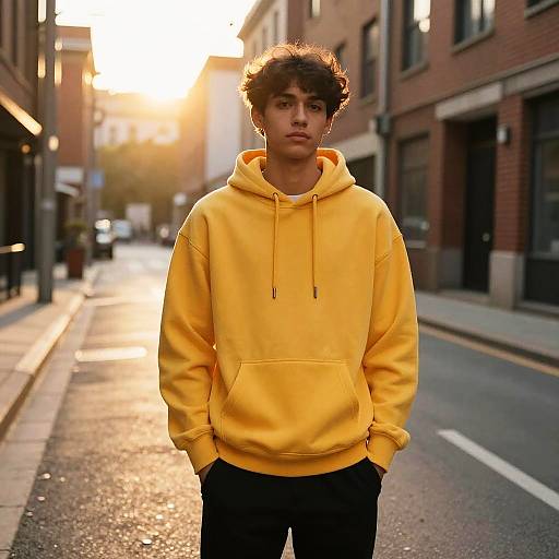 Sunlit Urban Street Portrait