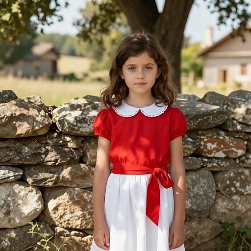 Innocent Girl in Rustic Village