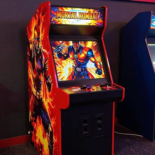 Vibrant Mortal Kombat Arcade Cabinet