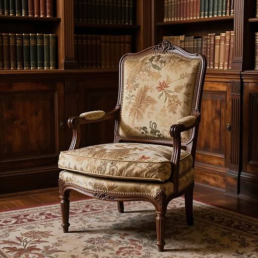 Elegant Late Regency Library Armchair