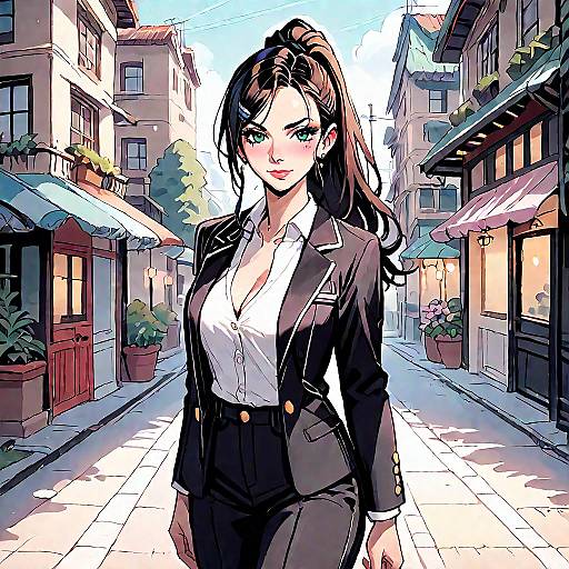 Sae Chabashira Outdoors: Colorful Suit Portrait