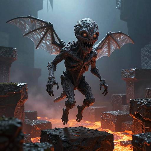 Realistic Minecraft Ghast in Nether