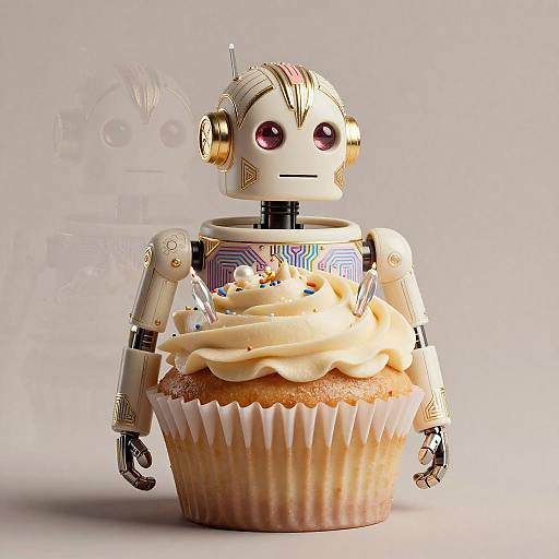 Champagne Frosting Art Deco Cupcake Android