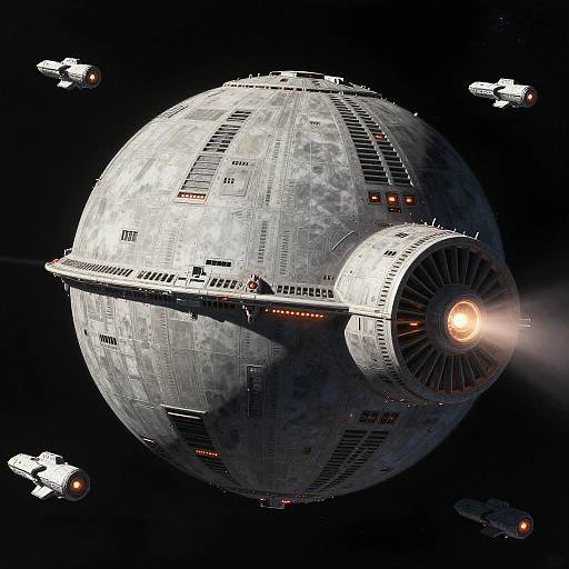 Realistic Death Star in Space