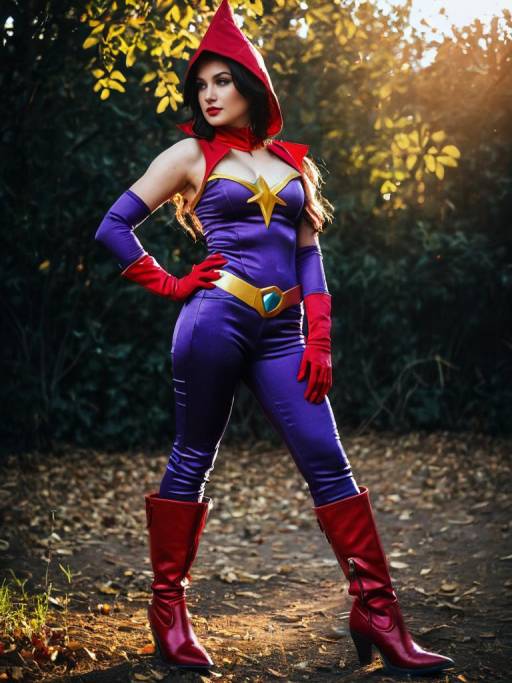 Woman Cosplaying as Risky Boots