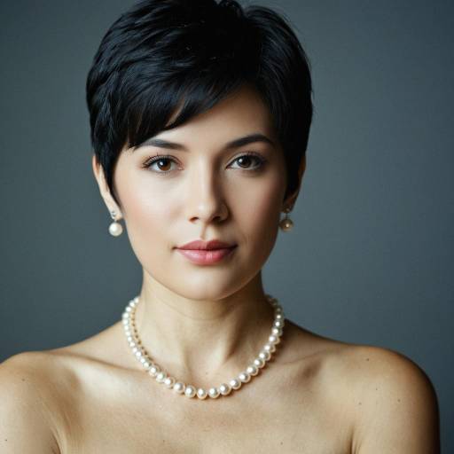Elegant Woman with Pearl Jewelry