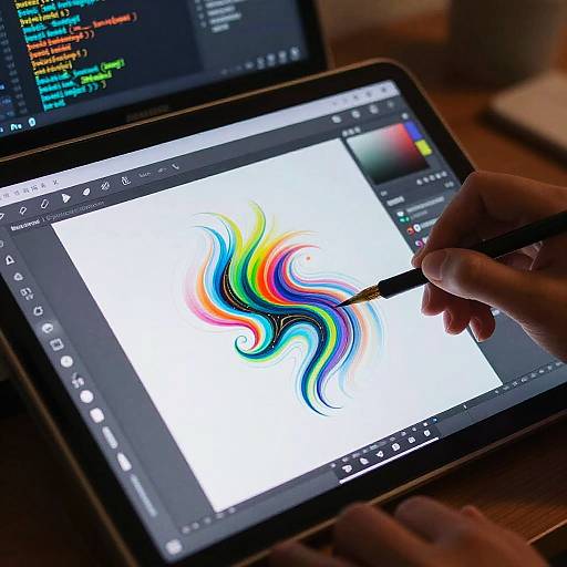 AI Art Software Interface Close-Up