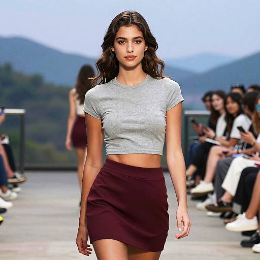 Pierrot Style Woman at Fashion Show