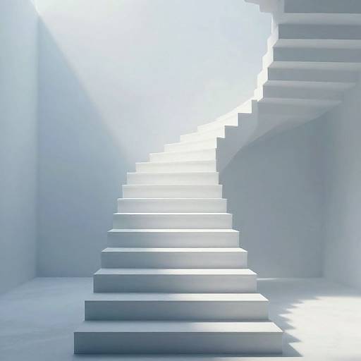 Ethereal Staircase Between Time and Hope