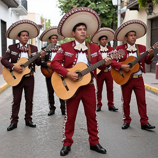 Mexican Band with Guitars and Giraffes