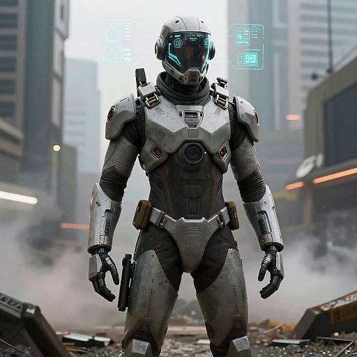 Dystopian High-Tech Battle Suit