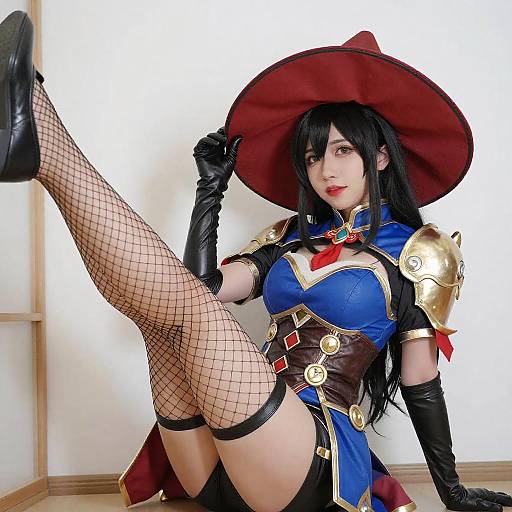 Detailed Cosplay Woman in Armor