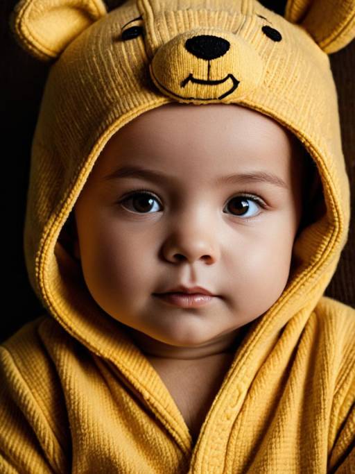 Adorable Newborn in Winnie the Pooh Costume