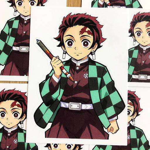 Japanese Tattoo Style Tanjiro & Zenitsu Stickers