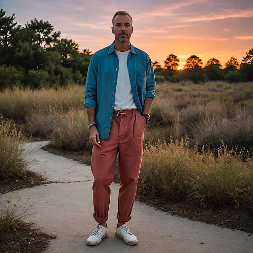 Urban Explorer in Cosmic Linen Outfit