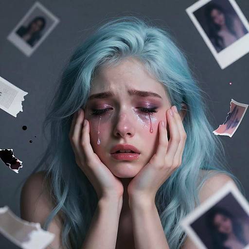 Opalescent Heartbreak Torn Polaroids and Tears