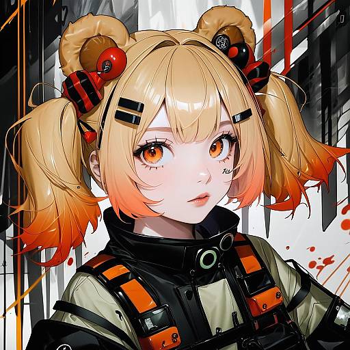 Illustration of Gummy (arknights), arknights in the style of No-kan