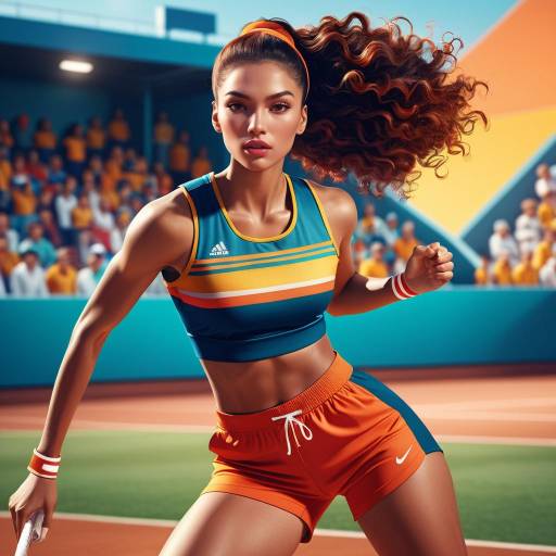 Retro Athletic Glory at Sports Match