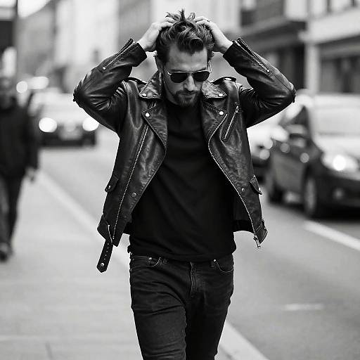 Edgy Black-and-White Street Style