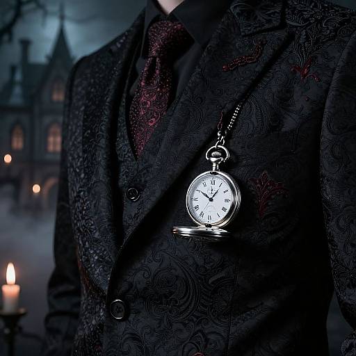 Gothic Baroque Suit with Pocket Watch
