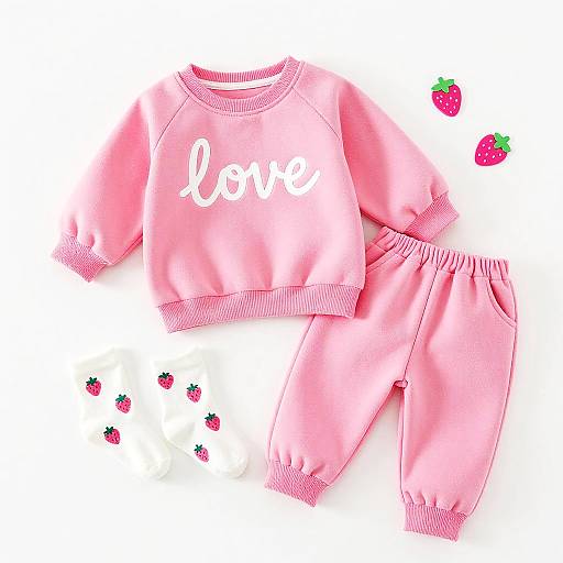 Cute Pink Toddler Outfit Flat Lay
