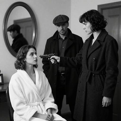 Black and White Intense Confrontation